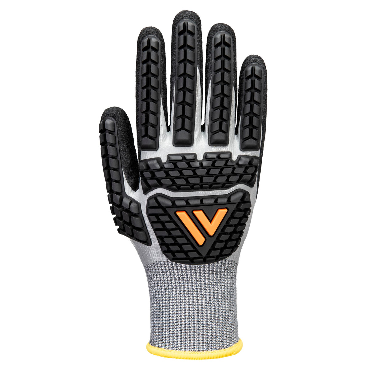 Portwest AP54 Impact F13 Nitrile Foam TPR Waterproof Work Gloves in Grey/Black