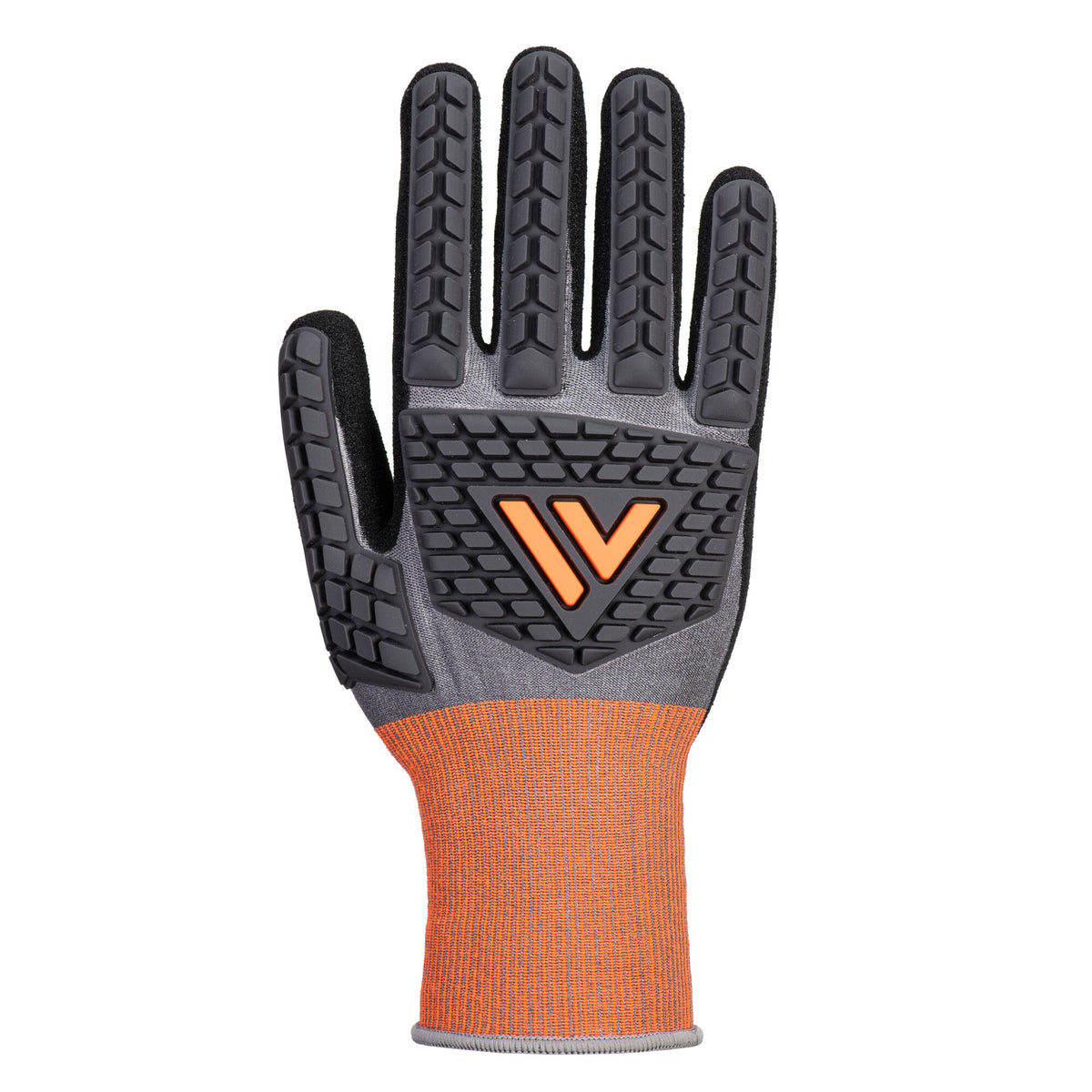 Portwest CT46 CT Impact D18 Nitrile Sandy Cut Resistant Gloves in Grey/Black