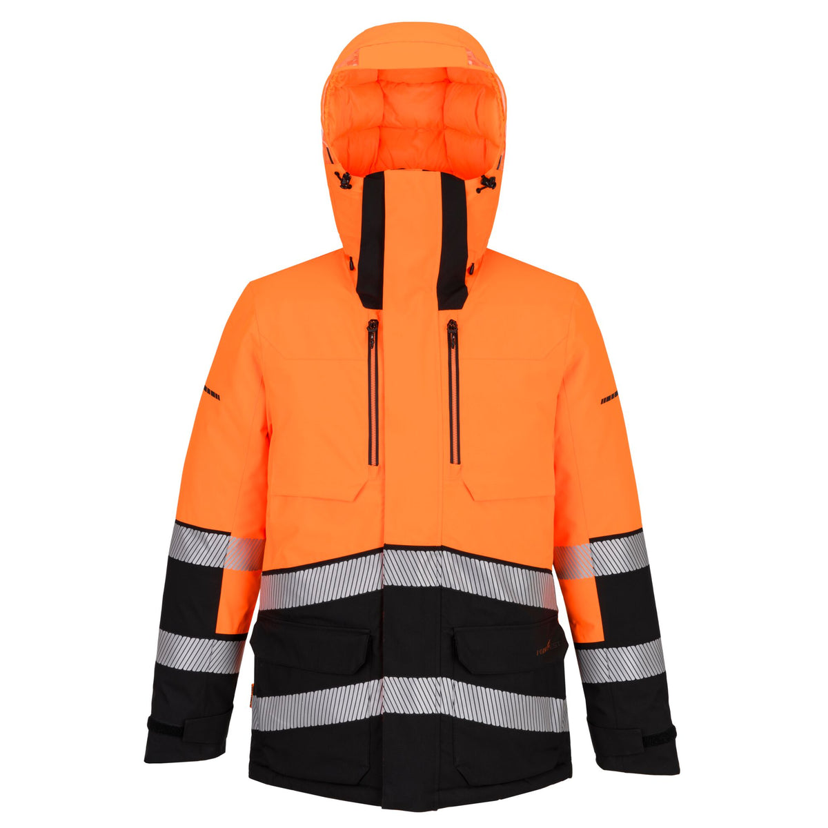 Portwest EV4 EV401 Hi-Vis Waterproof Expedition Parka Jacket in Orange/Black
