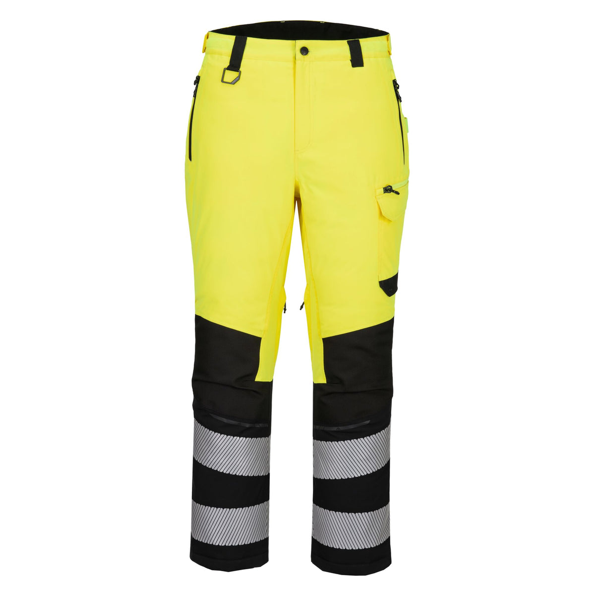 Portwest EV4 EV402 Hi-Vis Class 2 Waterproof Expedition Trousers in Yellow/Black