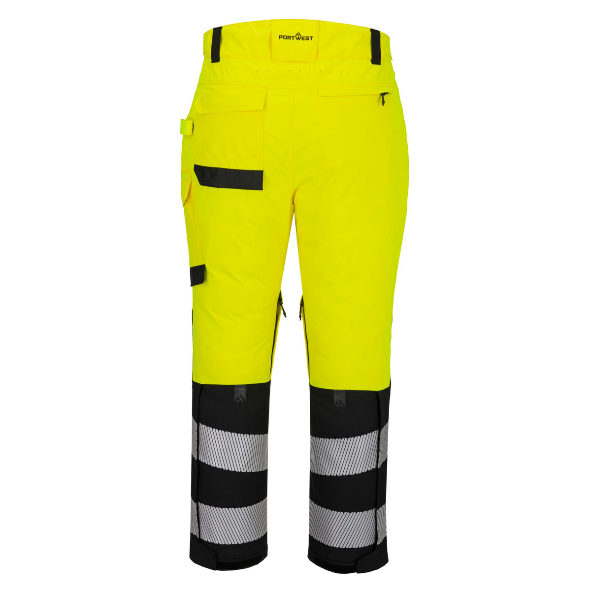 Portwest EV4 EV402 Hi-Vis Class 2 Waterproof Expedition Trousers in Yellow/Black