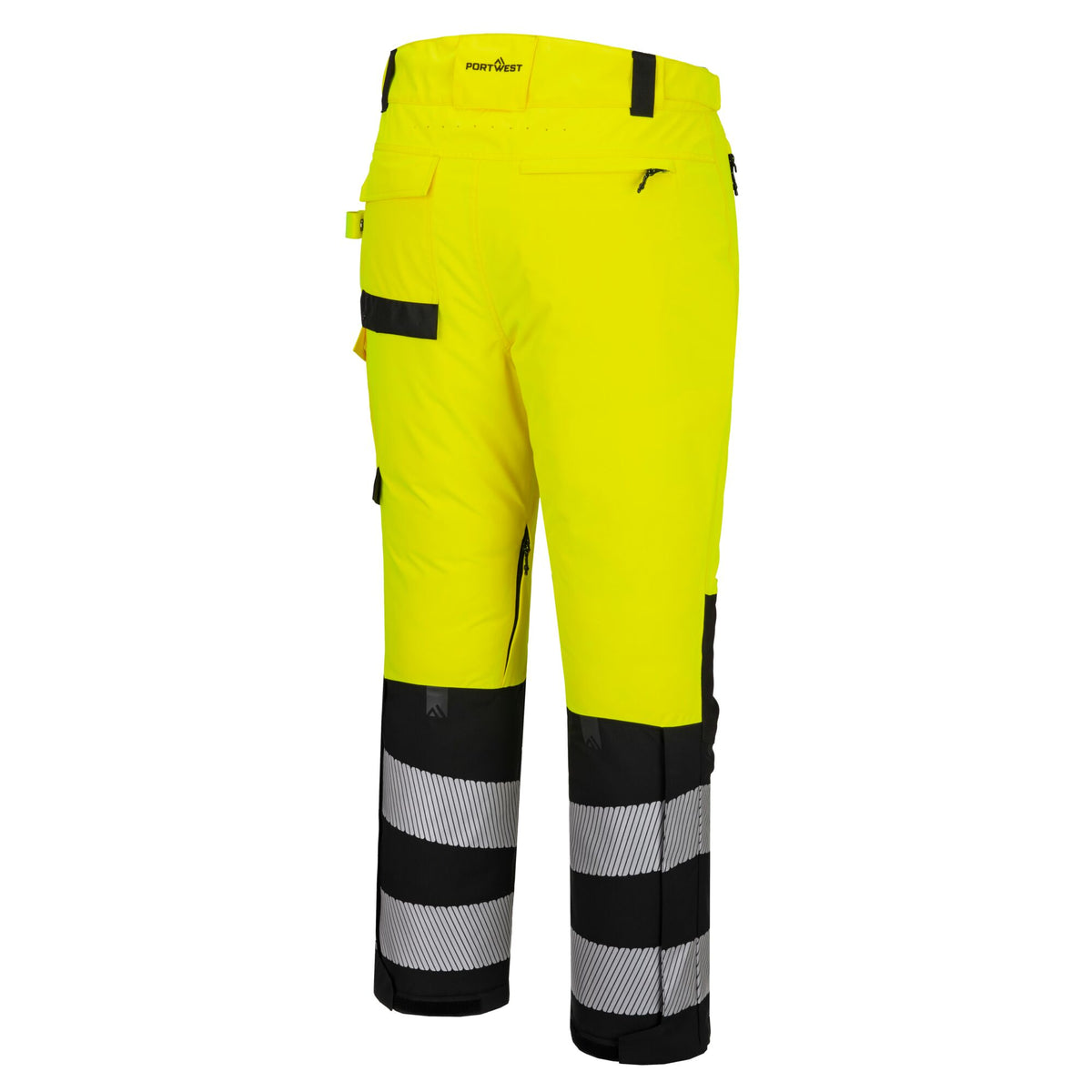 Portwest EV4 EV402 Hi-Vis Class 2 Waterproof Expedition Trousers in Yellow/Black