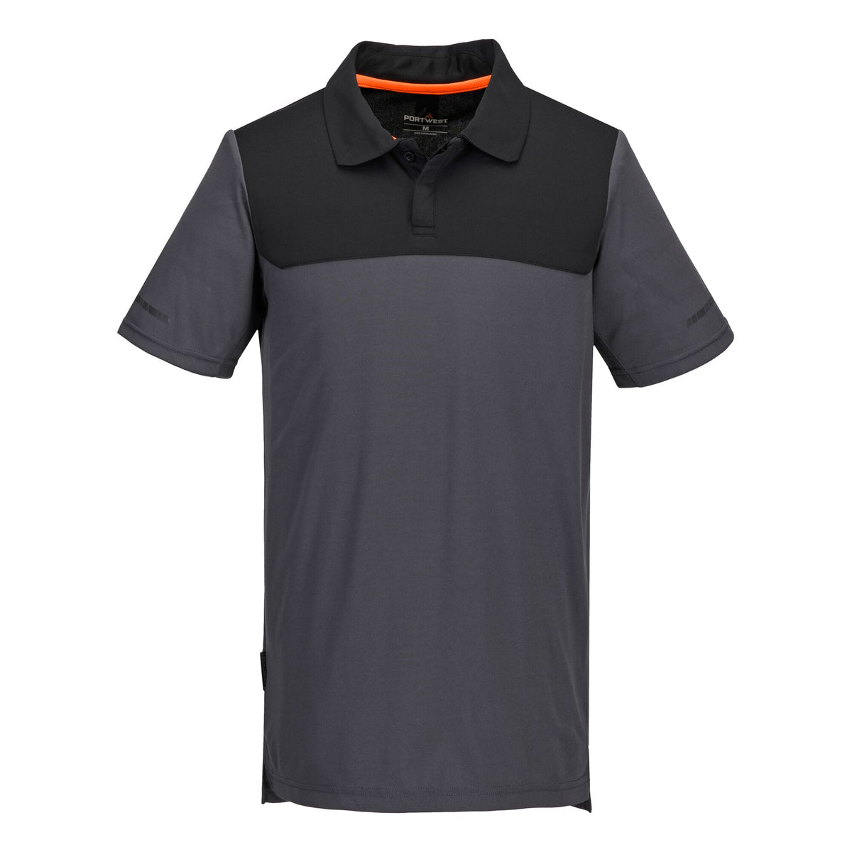 Portwest EV4 EV410 Lightweight Short Sleeve Work Polo Shirt in Metal Grey