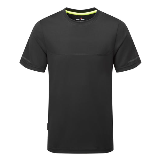 Portwest EV4 EV411 Lightweight Short Sleeve Work T-Shirt in Black