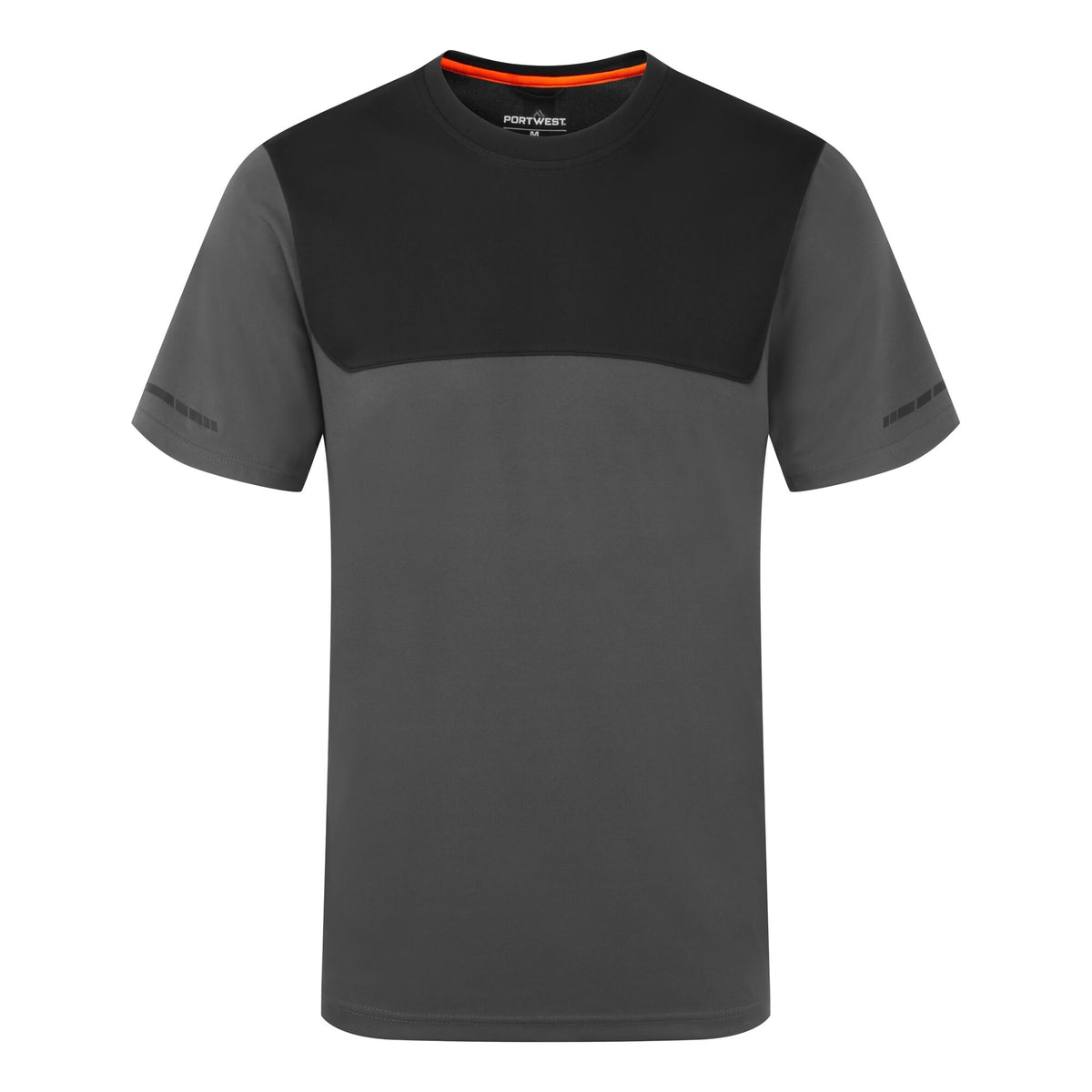 Portwest EV4 EV411 Lightweight Short Sleeve Work T-Shirt in Metal Grey