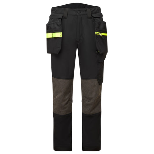 Portwest EV4 EV440 Stretch Detachable Holster Work Trousers in Black