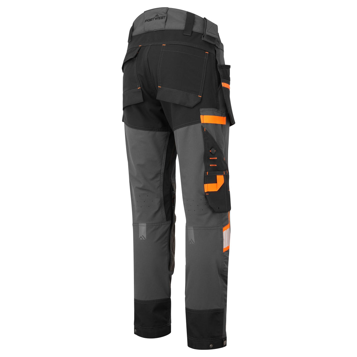 Portwest EV4 EV440 Stretch Detachable Holster Work Trousers in Metal Grey