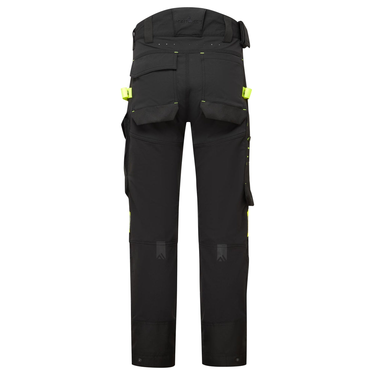 Portwest EV4 EV441 4-Way Stretch Work Trousers in Black, back view