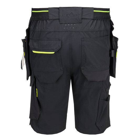 Portwest EV4 EV444 Lightweight Stretch Holster Work Shorts in Black