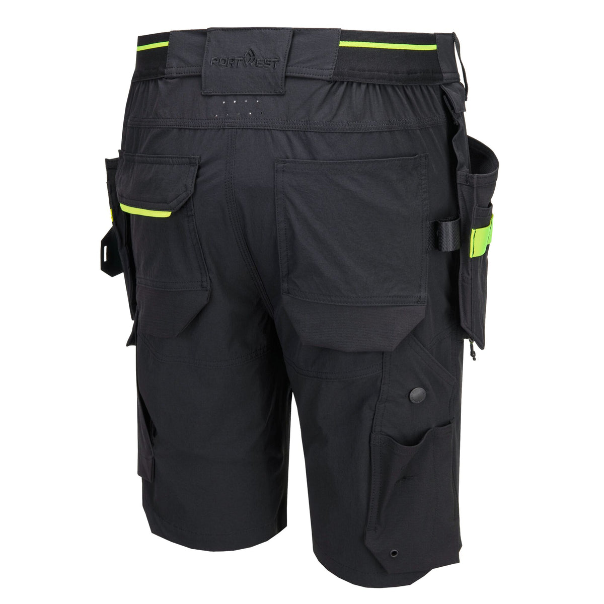 Portwest EV4 EV444 Lightweight Stretch Holster Work Shorts in Black