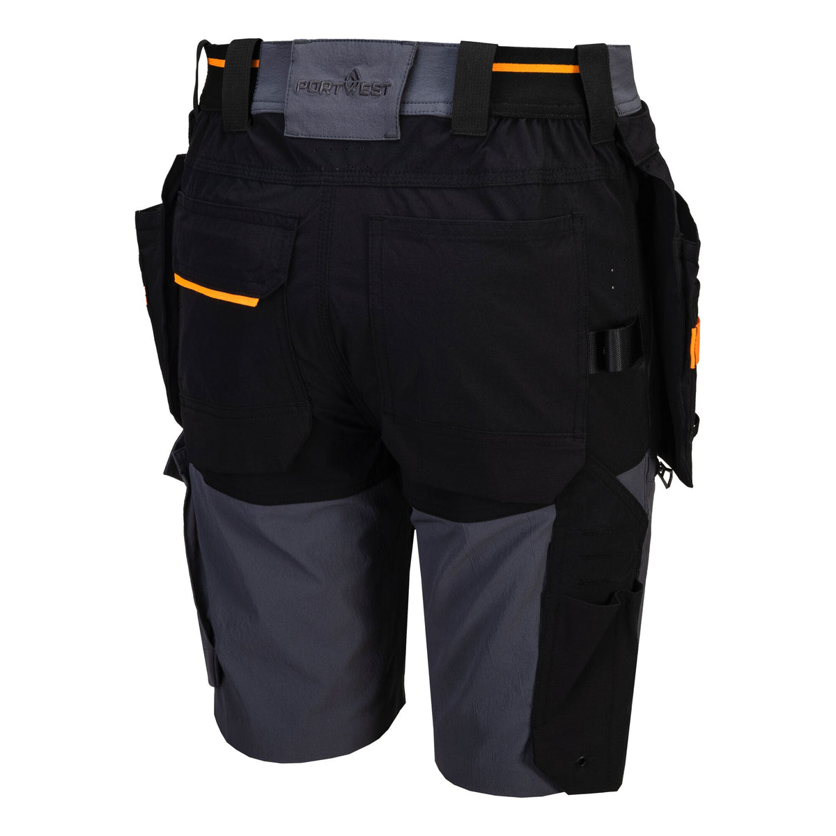 Portwest EV4 EV444 Lightweight Stretch Holster Work Shorts in Metal Grey