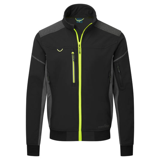 Portwest EV4 EV464 Softshell Bomber Work Jacket (3L) in Black