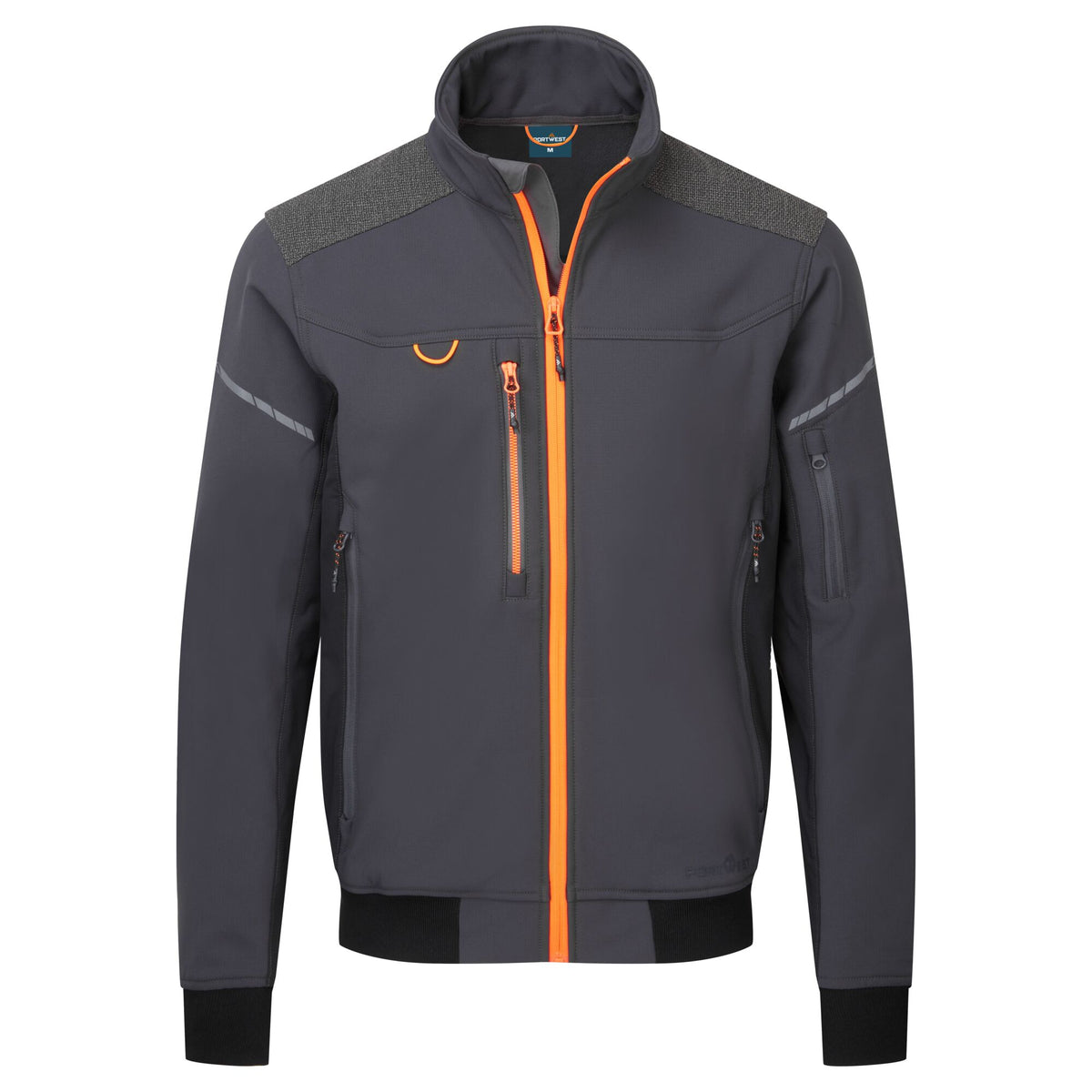 Portwest EV4 EV464 Softshell Bomber Work Jacket (3L) in Metal Grey