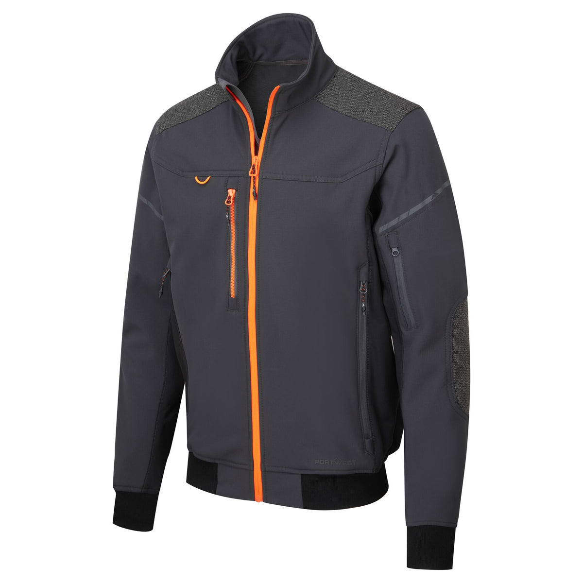 Portwest EV4 EV464 Softshell Bomber Work Jacket (3L) in Metal Grey