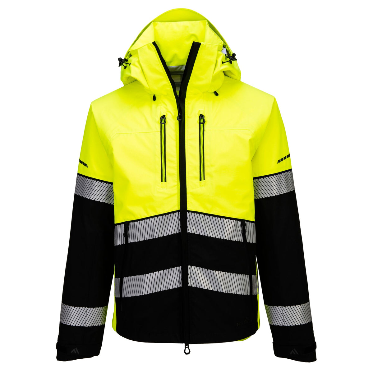 Portwest EV4 EV465 Hi-Vis Class 2 Waterproof Shell Jacket (3L) in Yellow/Black