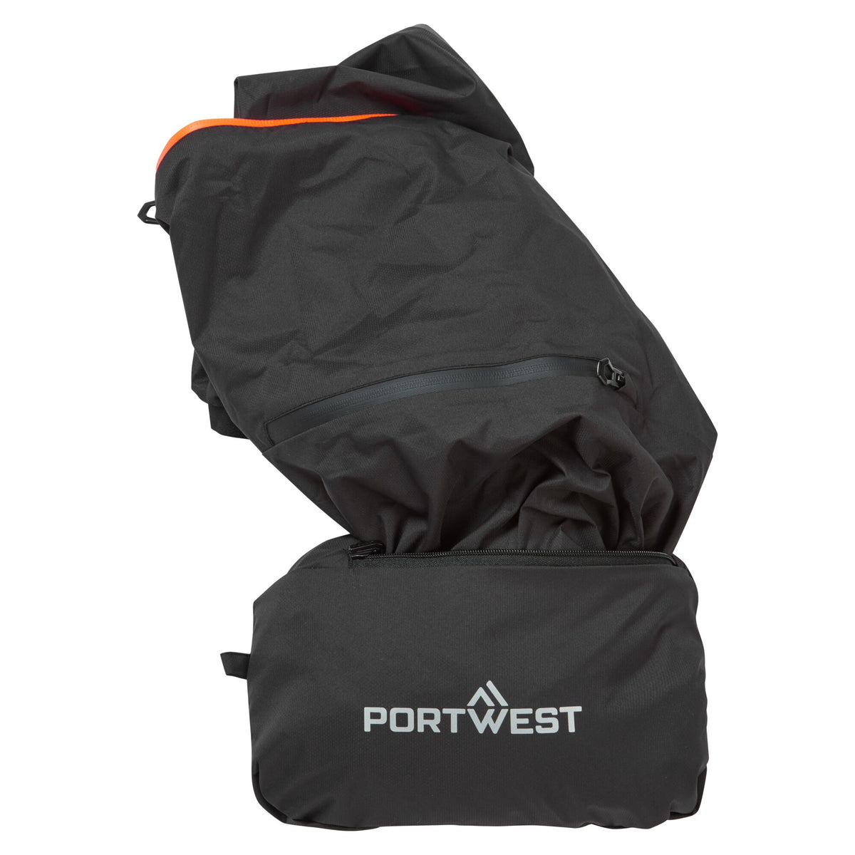 Portwest EV4 EV466 Packable Waterproof Jacket in Black