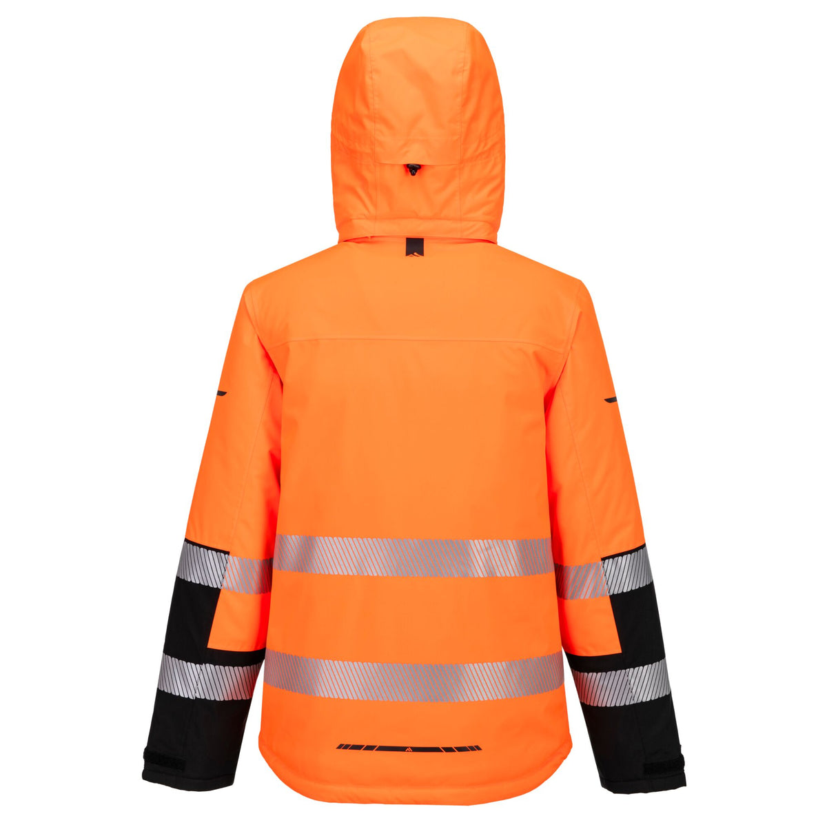 Portwest EV4 EV467 Hi-Vis Class 3 Waterproof Winter Jacket in Orange/Black