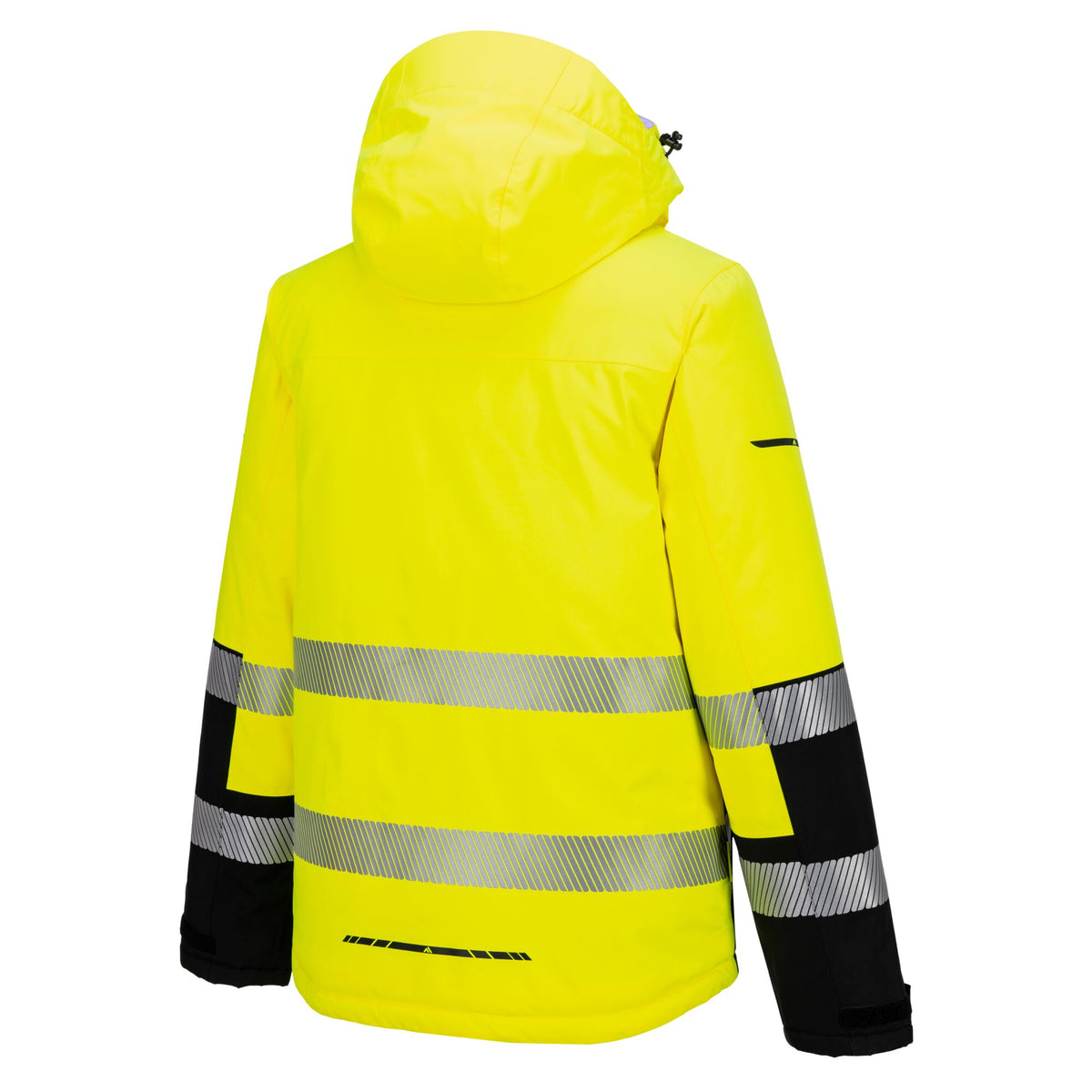 Portwest EV4 EV467 Hi-Vis Class 3 Waterproof Winter Jacket in Yellow/Black