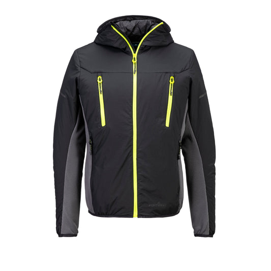 Portwest EV4 EV470 Insulated Hybrid Padded Work Jacket in Black