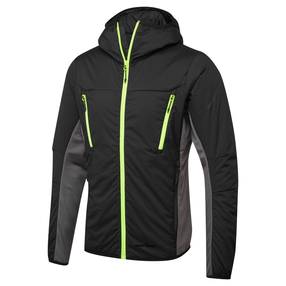 Portwest EV4 EV470 Insulated Hybrid Padded Work Jacket in Black