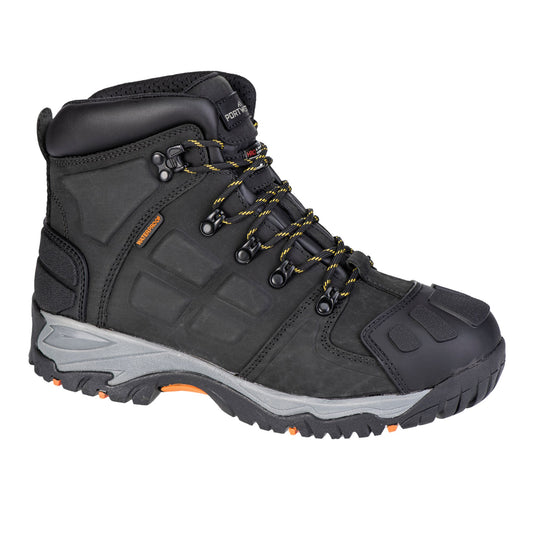 Portwest FT05 Steel Leather Ankle Safety Boots S7 in Black