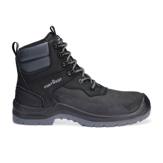 Portwest FV06 Composite Nubuck Mid Safety Boots S7L in Black