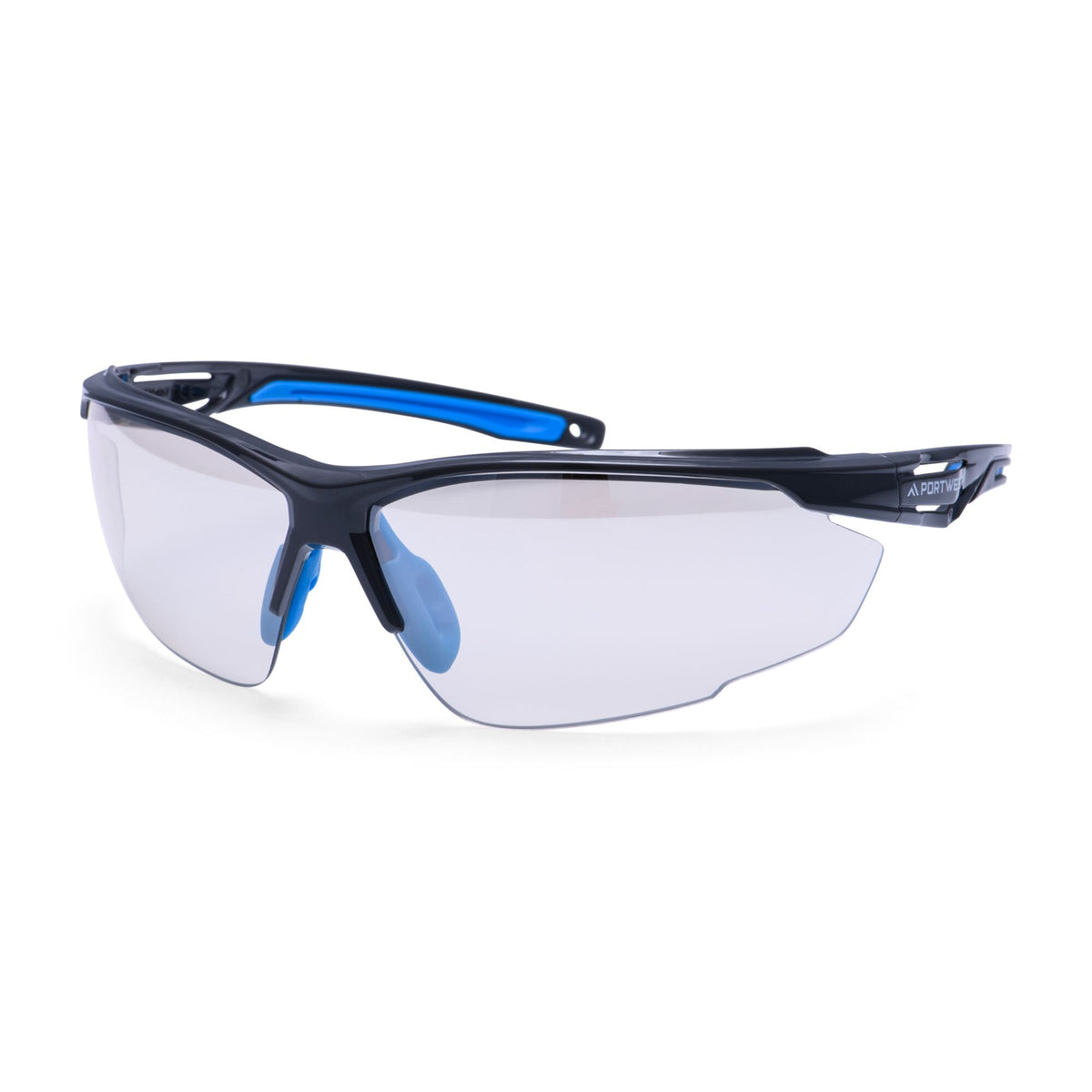 Portwest PS37 Anthracite KN Safety Glasses, Mirror (Indoor/Outdoor) lens