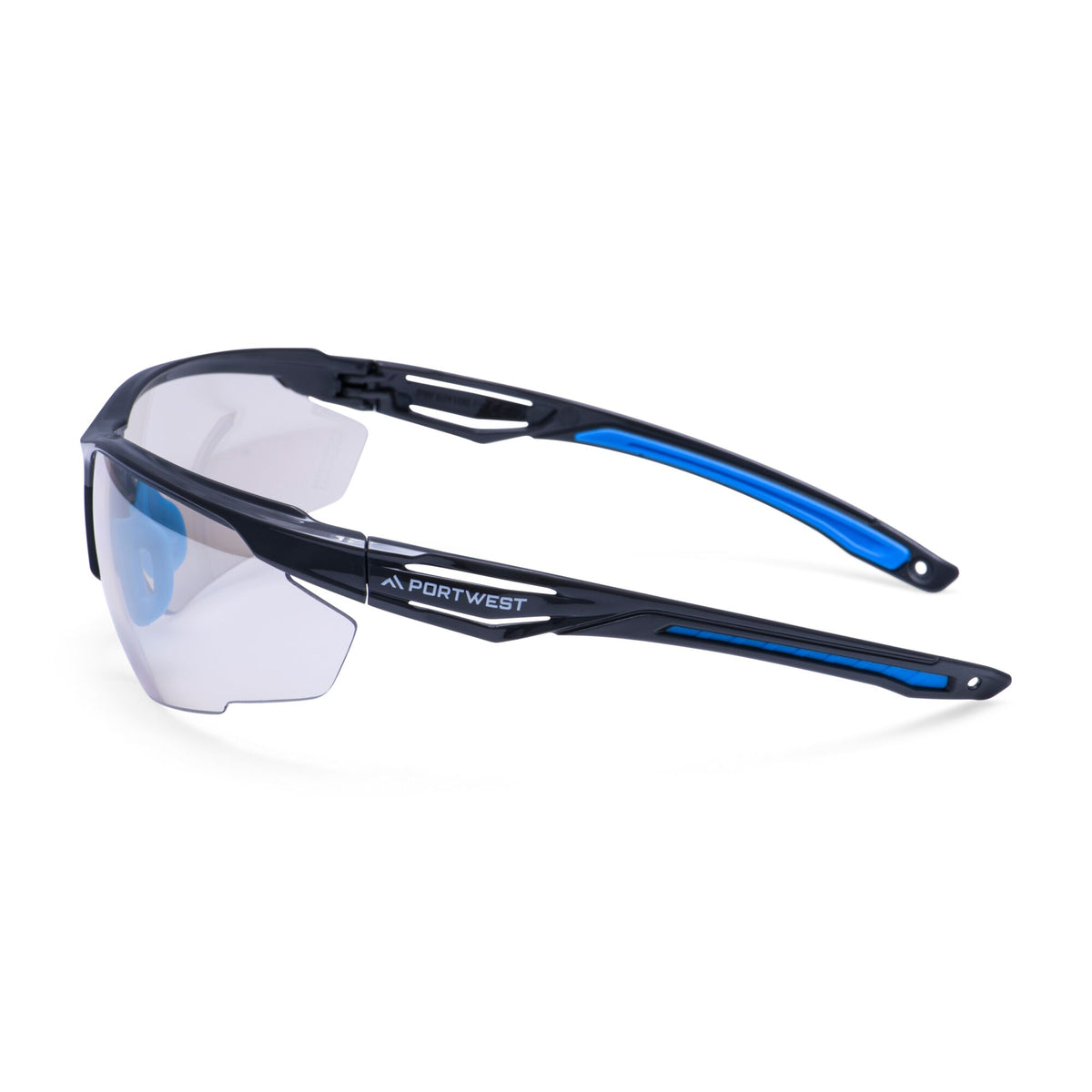 Portwest PS37 Anthracite KN Safety Glasses, Mirror (Indoor/Outdoor) lens