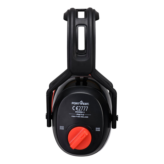 Portwest PW74 Dual SNR Ear Defenders in Black